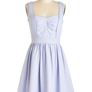 Modcloth purple-blue sweetheart neck dress szS